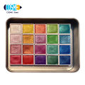 20 Colors Sparkling Watercolor Paint Set with High Transparency And Fine Pigment Distribution Watercolor Painting Kit. 
