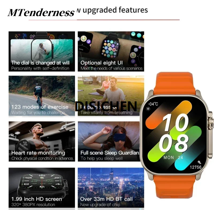 DISICHEN%20MTenderness%20Watch%20Smart%209IWO%20Watch%20NFC%20Series%20Men's%20Smart%20New%20T900%20Ultra%20Watch%20High%20Quality%2049mm%209AMOLED%20Screen%20Compass%20Waterproof%20Ultra%20Bluetooth%20Call%20Sales%20promotion%20-%20Image%203
