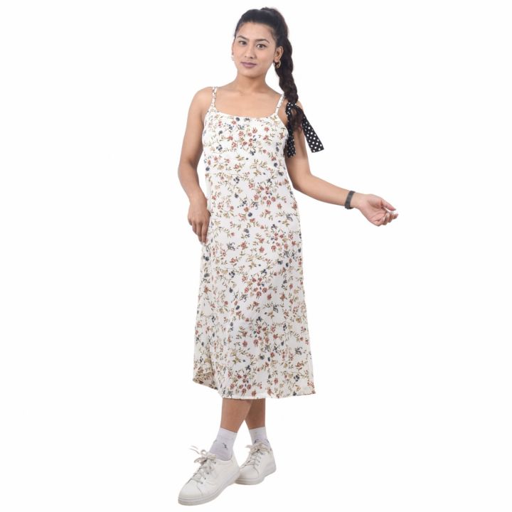 Summer%20Collection%20%20Stylish%20Cute%20Floral%20Printed%20Cotton%20Mix%20Midi%20/%20One%20Piece%20Dress%20%20For%20Women%20By%20Rc%20-%20Image%205