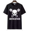 Grenzgaenger Printed Cotton Round Neck Unisex Tshirt. 