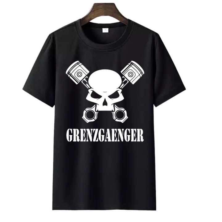 Grenzgaenger Printed Cotton Round Neck Unisex Tshirt