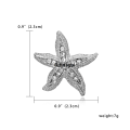 Difutagui Rinhoo Retro Crystal Silver Color Animal Brooches for Women Romantic Hot Selling Wedding Rhinestone Party Owl Starfish Hedgehog Brooch Pin. 