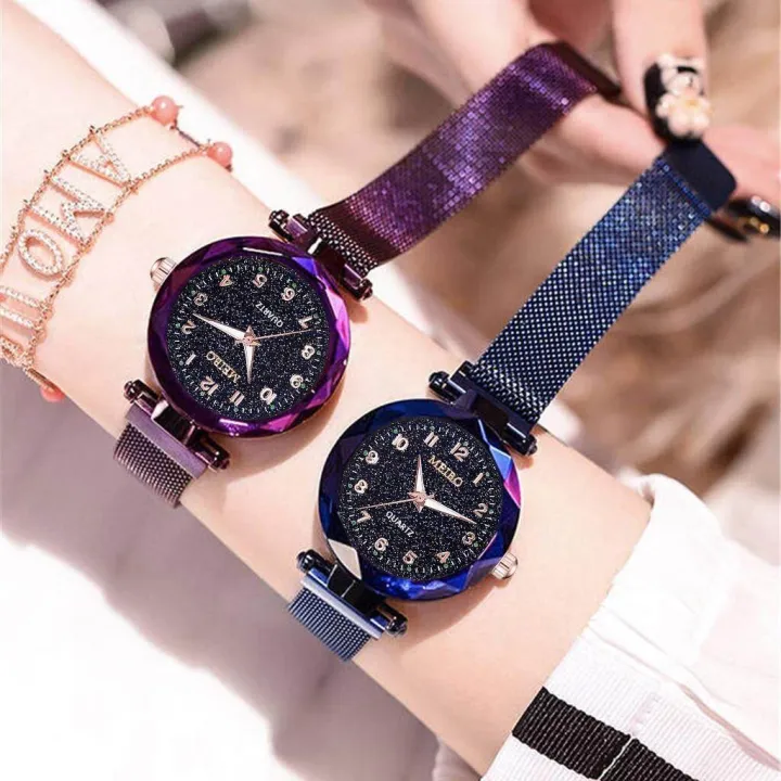 Korean%20Style%20Watch,%20Fashion%20Watch,%20Magnet%20Watch%20For%20Women,%20Round%20Dial%20-%20Image%207