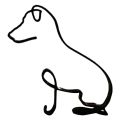 FORIDE Dog Minimalist Art Sculpture Wrought Iron Desktop Ornament Dog Art Sculpture Artwork Interesting Statues Home Office E. 