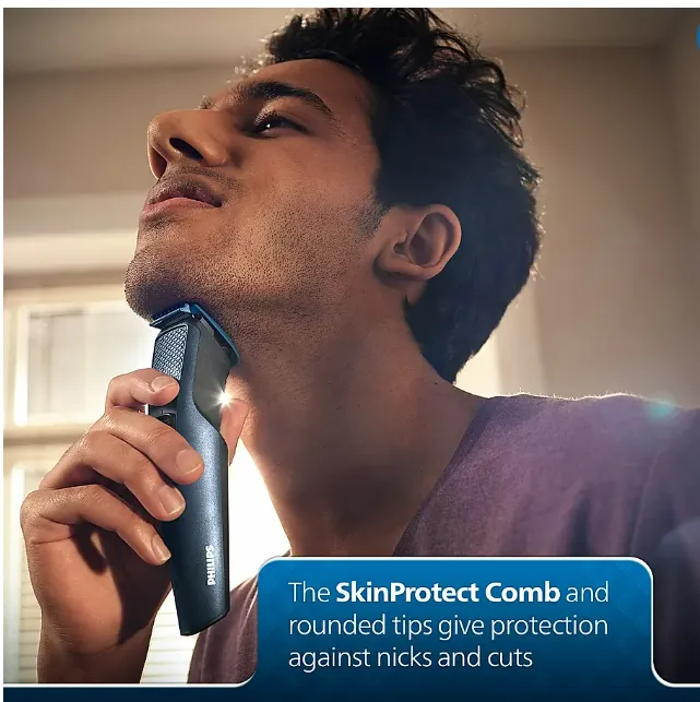 PHILIPS%20BT1233/18%20%20Lasts%204x%20Longer%20with%20DuraPower%20Technology%20%7C%20Charging%20Indicator%20%7C%20Trimmer%2030%20min%20Runtime%204%20Length%20Settings%7C%20SkinProtect%20Beard%20Trimmer%20-%20Image%208