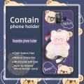 Rotatable stand Dirt-resistant Phone Case For Samsung Galaxy J7 DUO/SM-J720F phone lens protection cute Cartoon TPU. 