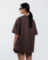 HUBA Unisex Brown Basic T-Shirt For Men and Women. 