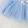 Summer New Baby Girls Dress Halter Bow Floral Mesh Shaggy A-line Dress Sweet Princess Dress Birthday Party Team Dress. 