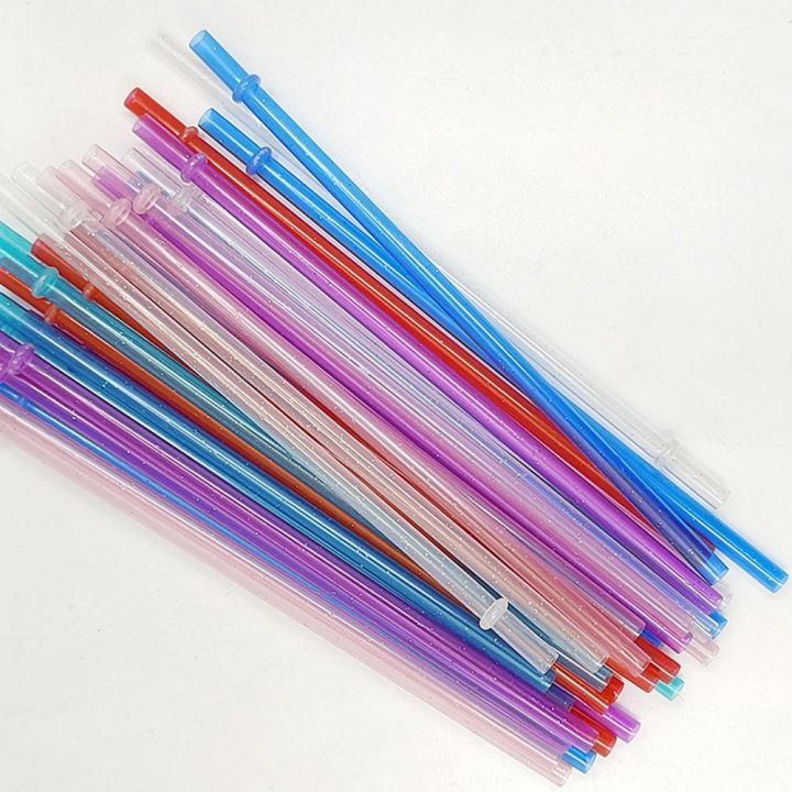 1PC New Reusable Gold Powder Plastic Straw Portable Car Travel Cup ...