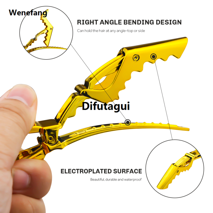 Difutagui%20Wenefang%20Professional%20Alligator%20Clip%20for%20Salon%20Hairdressing%20Hair%20Clips%20Fashion%20Styling%20Luxury%20Tools%20Accessories%20Golden%20Hair%20Cutting%20Sectioning%20Clips%20-%20Image%205