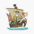 One Piece - The going merry Sticker | Best for Laptop , Notebooks , luggage decoration. 