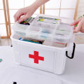 First Aid Kit Medicine Storage Box Portable Emergency Box Household Double Layers Medicine Boxes Medical Kit Storage Organizer. 