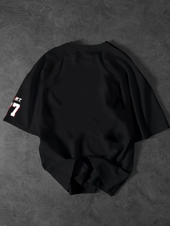 Polyester%20Racing%2077%20Men's%20Plus%20Size%20Casual%20Sports%20T-Shirt%20#%20Printed%20Crew%20Neck%20Short%20Sleeve%20Stretch%20Blend%20Casual%20Short%20Sleeve%20-%20Image%203