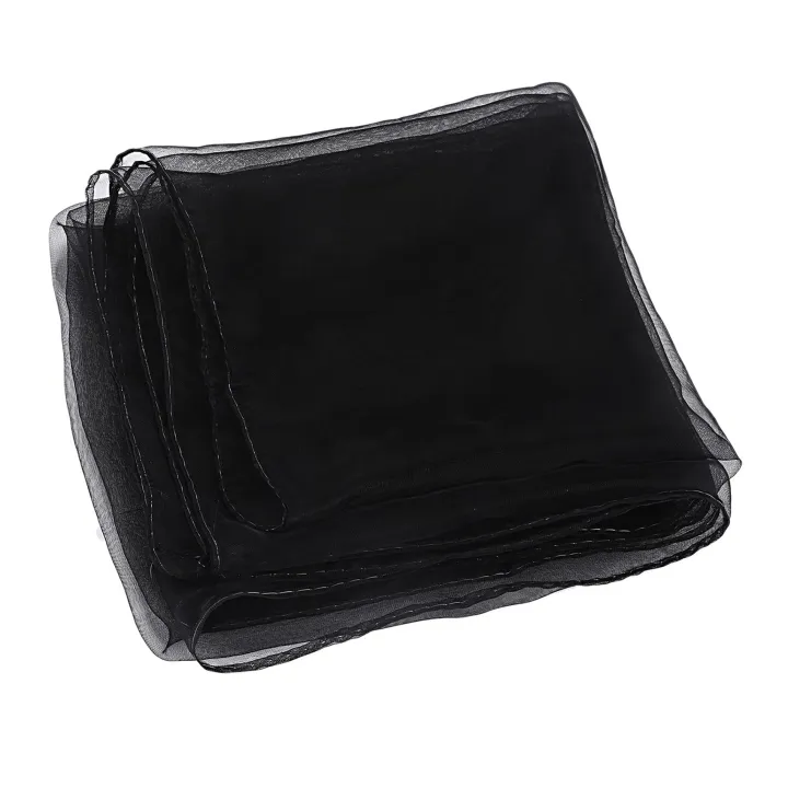 fasdaga%202X%20Lovely%20Fashion%20Plain%20Square%20Chiffon%20Neck%20Scarf%20Scarves%2070%20cm%20x%2070cm%20(Black)%20-%20Image%205