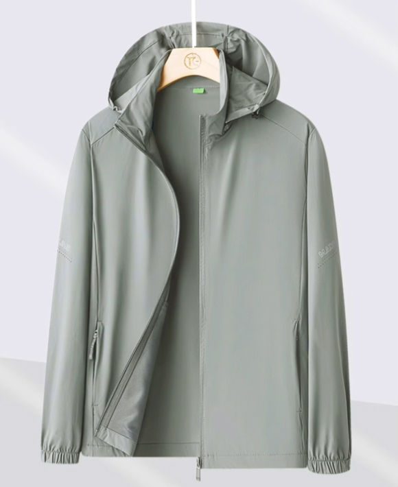 Men Single Layer Water-Resistant Stretchable Windcheater for Summer with UV Protection (XL-5XL)