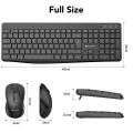 KOORUI BK0104 Wireless Keyboard and Mouse, Quiet Mouse Keyboard Set, German Layout QWERTZ with 12 Function Keys, 2.4 GHz Keyboard, Mouse Set for Windows, MacOS, Linux, Black. 