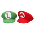 Linman Tryon Super Mario Red Green Cap White Gloves Cosplay Cartoon Hat s with Moustache Unisex Caps Cos Props Party Costumes Accessories. 