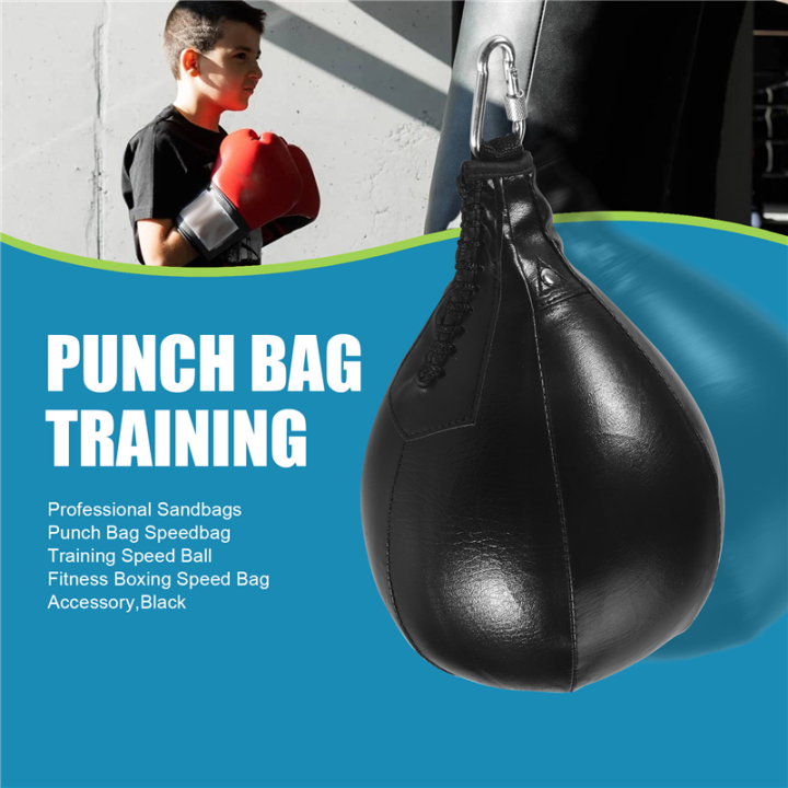 FORIDE%20Professional%20Sandbags%20Punch%20Bag%20Speedbag%20Training%20Speed%20Ball%20Fitness%20Boxing%20Speed%20Bag%20Accessory,Black%20-%20Image%203
