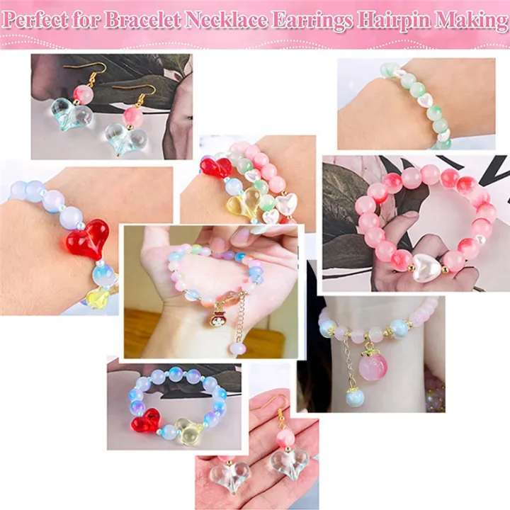 480Pcs%208mm%20Glass%20Beads%20for%20Jewelry%20Making%20Round%20Beads%20Crystal%20Beads%20Mermaid%20Bracelet%20Making%20Kit%20-%20Image%206