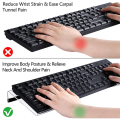 NAMUNY 2X Acrylic Keyboard Holder, Tilted Computer Keyboard Holder Clear Keyboard Stand for Ergonomic Typing Office Desk B. 