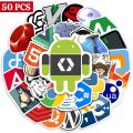 Artsy Home 25/50pcs Funny Geek Java Programming Stickers for Laptops and Cellphone Cover. 