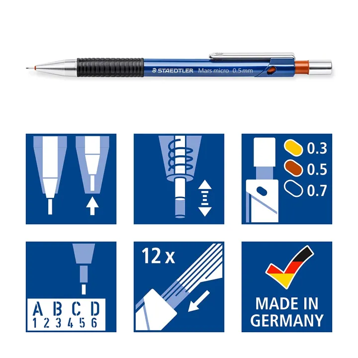 Staedtler%20Mars%20Micro%20775%200.5%20mm%20Mechanical%20Pencil%20With%201%20Pack%20Lead%20Tube%20-%20Image%207