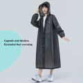 Adult Hooded Poncho One-piece Long Raincoat Reusable Men's And Women's Waterproof Raincoat Outdoor Travel Transparent Raincoat. 