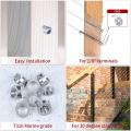 40 Pack 3/8In Stainless Steel Cable Railing Kit Angle Beveled Washer 25 30 35 Degrees for Deck Stair Railing System. 