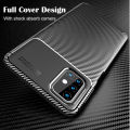 Lenuo for Samsung Galaxy M31s Case Silicone Matte Carbon Fiber Back Cover. 