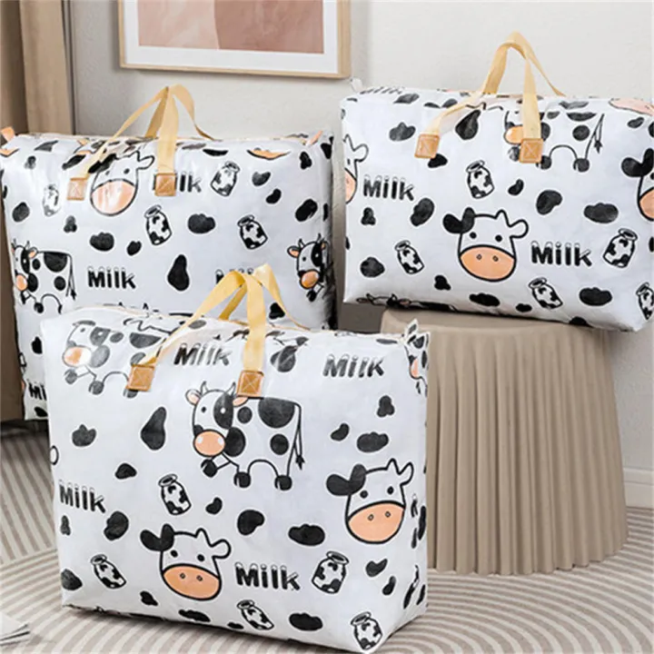 Foldable%20%20Quilt%20storage%20bag%20Neat%20Handbags%20Portable%20%20Dustproof%20wardrobe%20organizer%20bags%20Waterproof%20Dustproof%20%20Cartoon%20cow%20printing%20for%20Home%20organization%20%20Travel%20packing%20%20Kids'%20room%20%20College%20dorms%20-%20Image%203