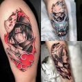 Sale】Naruto Dark Tattoo Sticker Organization Ringeye Tattoo Sasuke Uchiha Mustang Oshimaru. 