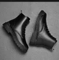 Black Martin Boots For Men. 