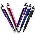 3 in 1 Function Pen with Smartphone Stand Holder, Screen Wipe and Ballpoint Pen, Writing Pen for All Smartphones. 