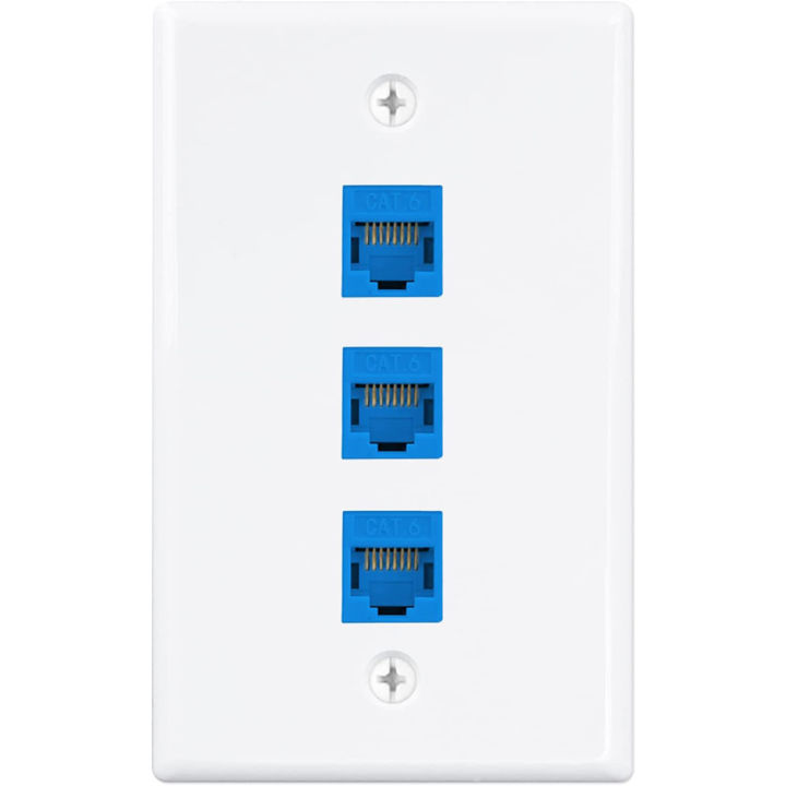1Pack%203-Port%20Ethernet%20Wall%20Plate,%20RJ45%20Wall%20Plate%20with%20RJ45%20Inline%20Coupler%20Insert,Cat6%20Jack%20Wall%20Plate%20-%20Image%202