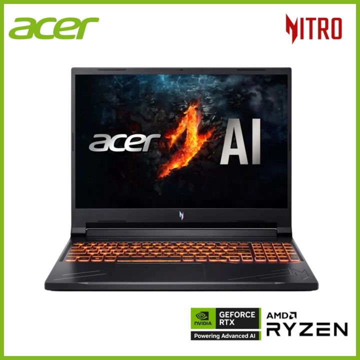 Acer Nitro V16 Gaming | AMD Ryzen 7 8845HS 3.8 GHz; Octa-core | 16GB DDR5 5600MHz RAM | 512GB NVMe SSD | 16" WUXGA 165Hz Display | NVIDIA RTX 4050 6GB Graphics |  Windows 11 | 2 Years Authorized Brand Warranty | Mercantile