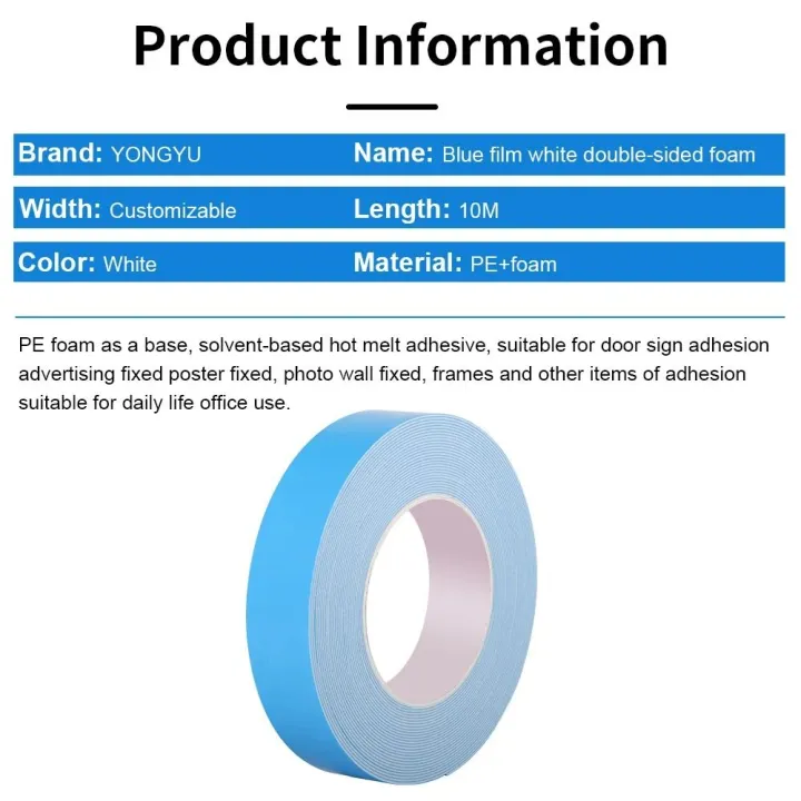10Meters/Roll%20New%20Blue%20Film%20White%20Double%20Sided%20Tape%20Strong%20Self%20Adhesive%20Multifunctional%20PE%20Foam%20Tape%2010/15/20/30mm%20Width%20Sponge%20Strip%20Fixed%20Pasted%20Tapes%20-%20Image%204