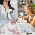 Portable Mini Fan with Neck Hanging Design, Adjustable Speeds and Digital Cooling Ice Fan Display. 