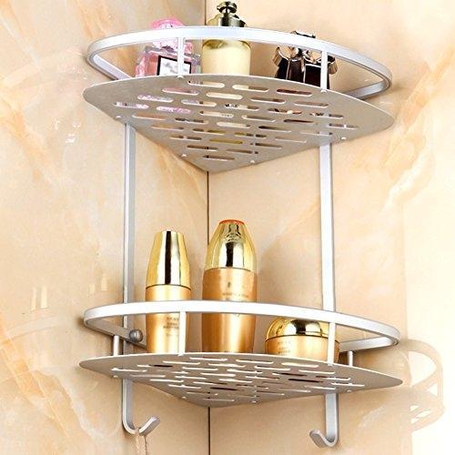 Bathroom Corner 2 Layer Easy Assembly Rust Free Shower Shelf Rack