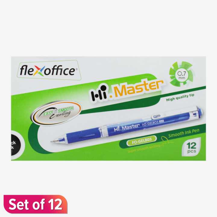 Hi-%20Master%200.7%20MM%20Super%20Smooth%20Black%20Color%20%20Ball%20Pen-%2012%20Pcs%20-%20Image%205
