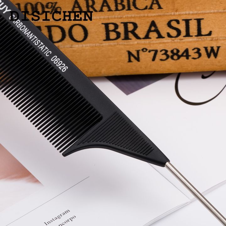 DISICHEN%20%E3%80%902025%20Version%E3%80%91%201PCs%20220x28x4mm%20Black%20Fine-tooth%20Metal%20Pin%20Anti-static%20Hair%20Style%20Rat%20Tail%20Comb%20Hairdressers%20Hair%20Styling%20Tool%20For%20Beauty%20New%20-%20Image%203