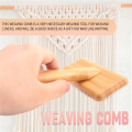 Macrame Brush Tapestry Weaving Comb Tool DIY Braided Open Knot. 