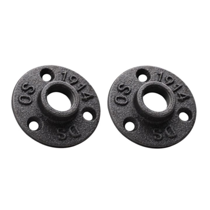 NCANRUI%201/2%20Inches%20Malleable%20Cast%20Iron%20Pipe%20Flange,%201/2%20Inches%20Black%20Pipe%20Threaded%20Pipe%20Nipples,%208%20Pcs%20-%20Image%206