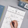 Decoration 2024 Wall Calendar Multi-function Home Decor Household Calendars Notebook Yearly Daily Schedule Home Office. 