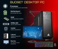 Desktop PC Intel G7400/ H610M MB /8GB DDR4 RAM /256GB  SSD / RGB FAN 400LED Goldkist Q19 Casing with 450W PSU 19" LED Monitor Goldkist Combo mouse keyboard. 