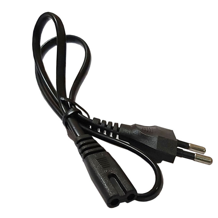 EU 2 Prong Port AC Power Cord 2 Pin AC Power Cable for Laptop, Amplifier, Speaker, Radio, Audio Player, Emergency Light