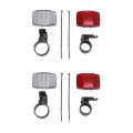 fasdaga 2 Pair Cycle Bicycle Bike Light Reflector Rear Front For Handlebar & Saddle Bar. 