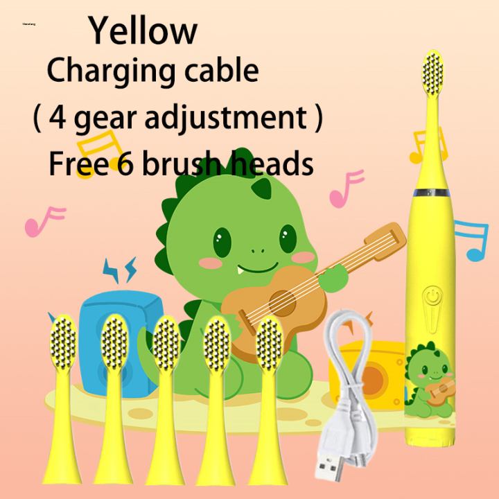 Wenefang%20Sonic%20Electric%20Toothbrush%20For%20Kids%20Cartoon%20Colorful%20IPX7%20Waterproof%20New%20With%20Replacement%20Heads%20Cleaning%20Automatic%20Rechargeable%20Brush%20-%20Image%208