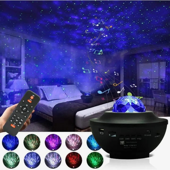 Led Galaxy Projector Light Bluetooth Remote Control With Mp3 Led Lights For Decorations Different Modes Daraz .np