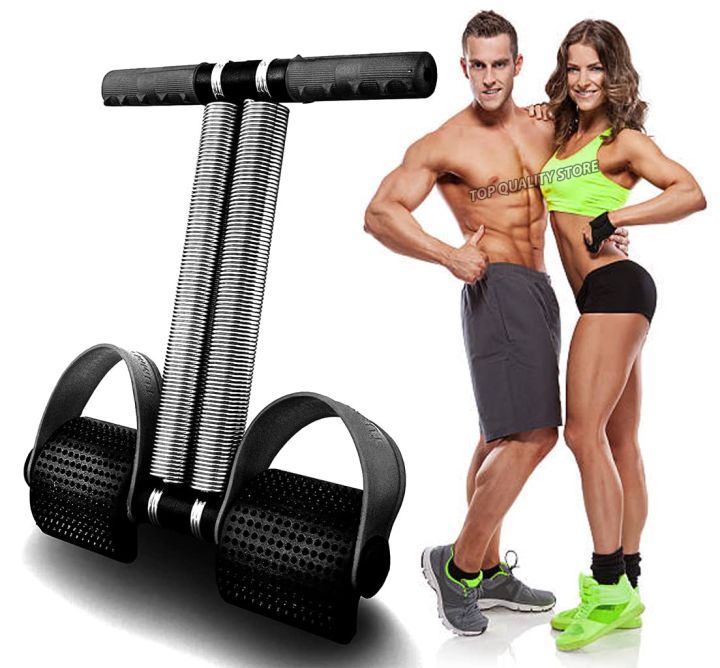 Double Spring Tummy Trimmer for Men & Women – Ab Workout Machine for Home & Gym, Waist Trimmer for Belly Exercise | Home Gym Equipment