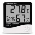 Digital Indoor Clock Humidity Hygrometer Thermometer Humidity Meter Large LCD Display. 